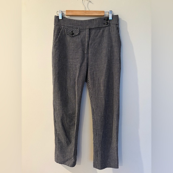 Veronica Beard Renzo houndstooth cotton pants Size 6